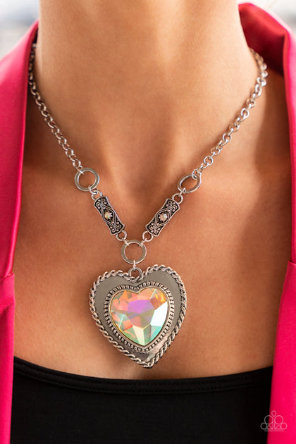 Heart Full of Fabulous Multi Iridescent Necklace