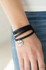 Wonderfully Worded Black Bracelet