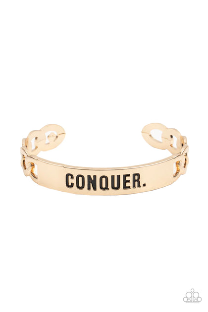 Conquer Your Fears Gold Bracelet