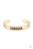 Conquer Your Fears Gold Bracelet