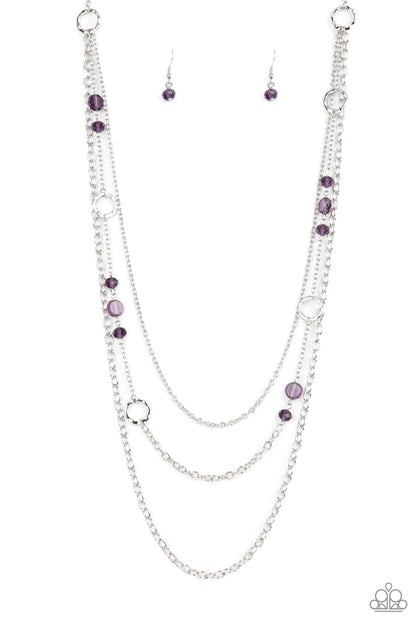 Starry-eyed Eloquence Purple Necklace