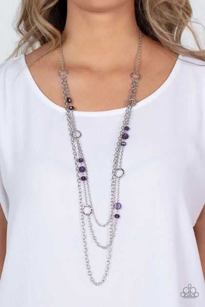 Starry-eyed Eloquence Purple Necklace