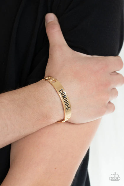 Conquer Your Fears Gold Bracelet
