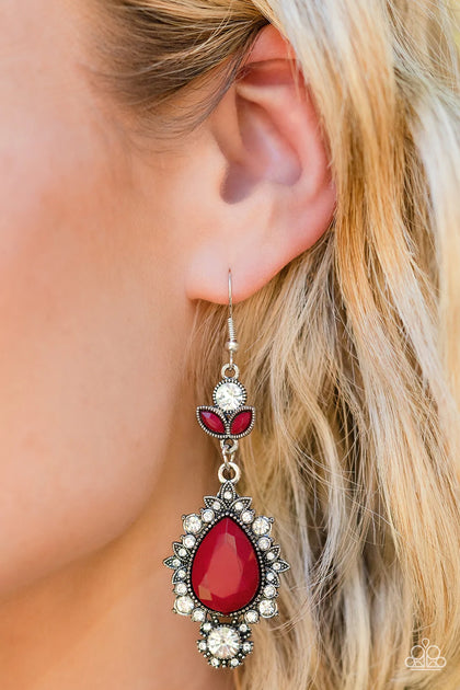 Selfie-Esteem Red Earrings