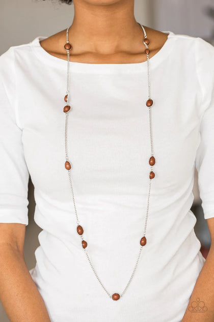 Pacific Piers Brown Necklace