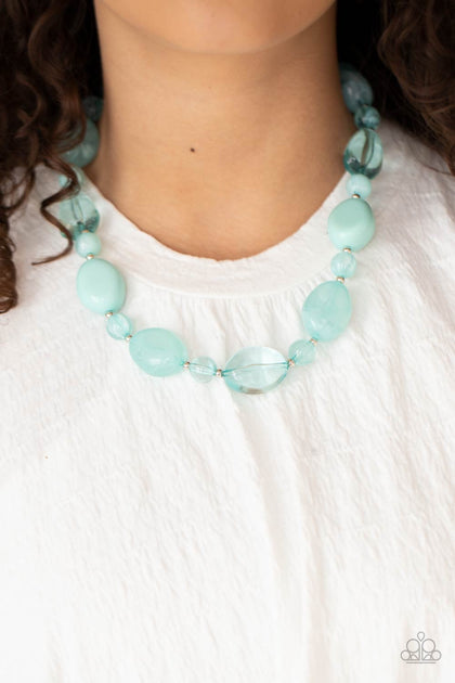 Staycation Stunner Blue Necklace